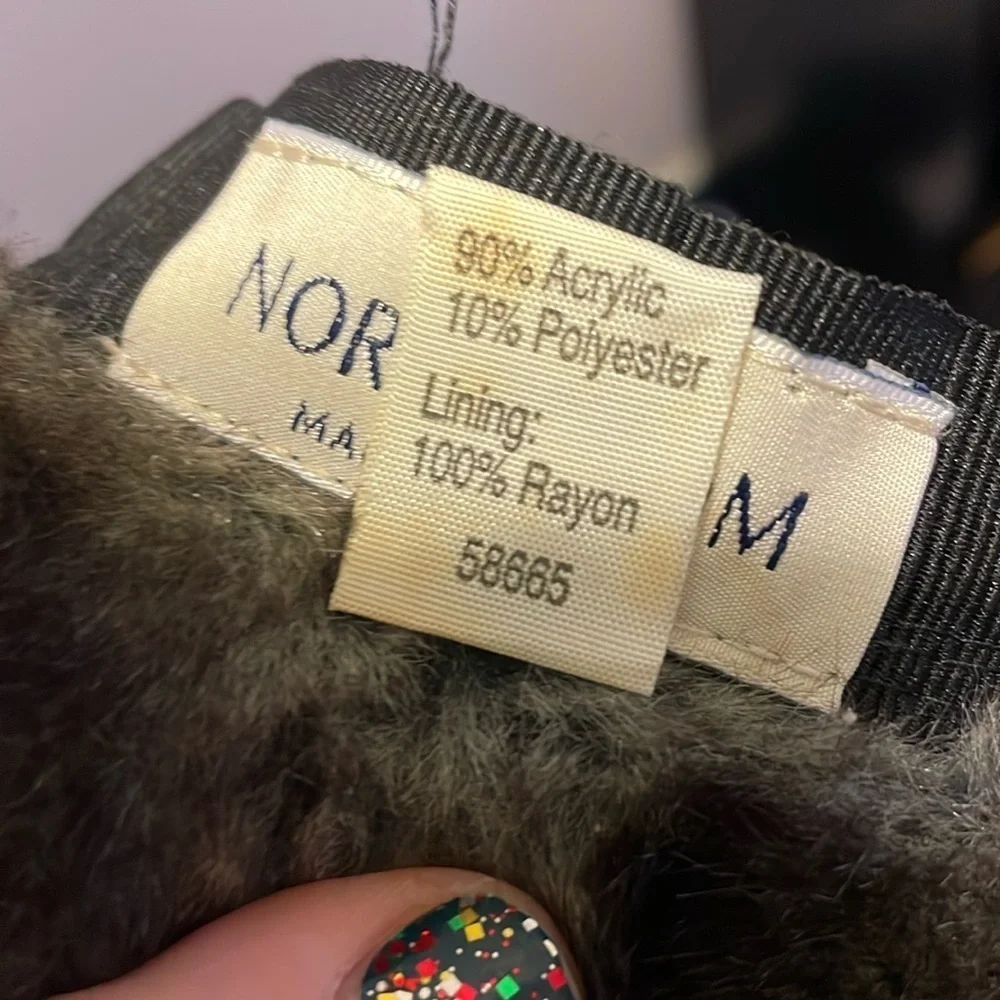 Nordstrom Vintage Made in Italy Puffer Faux Fur Bucket Hat OS